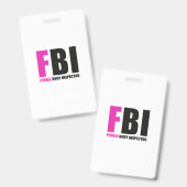 FBI-Vrouw inspecteur Badge (Voor- en achterkant)