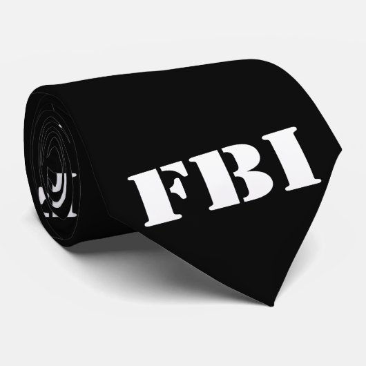 FBI Zwart Stropdas (Opgerold)