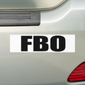 FBO BUMPERSTICKER (Op auto)