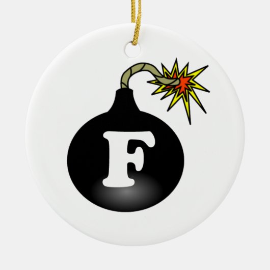 FBomb Classic Keramisch Ornament (Voorkant)