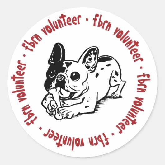 FBRN Volunteer Logo Ronde Sticker (Voorkant)