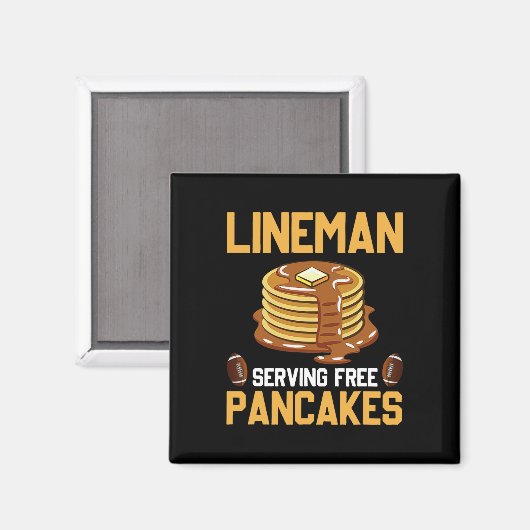FC Lineman Serving Pancakes Daily Offensive Magneet (Voorkant / Achterkant)