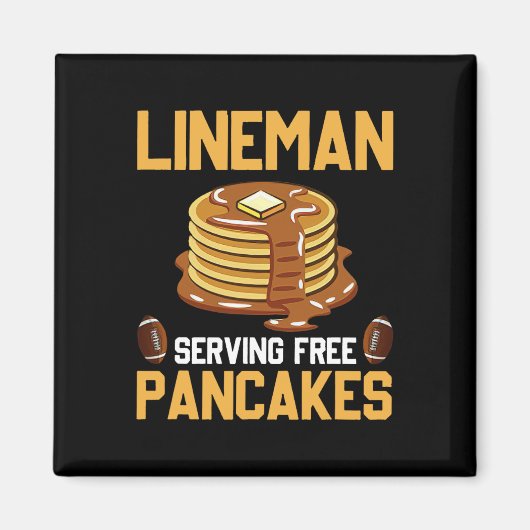 FC Lineman Serving Pancakes Daily Offensive Magneet (Voorkant)