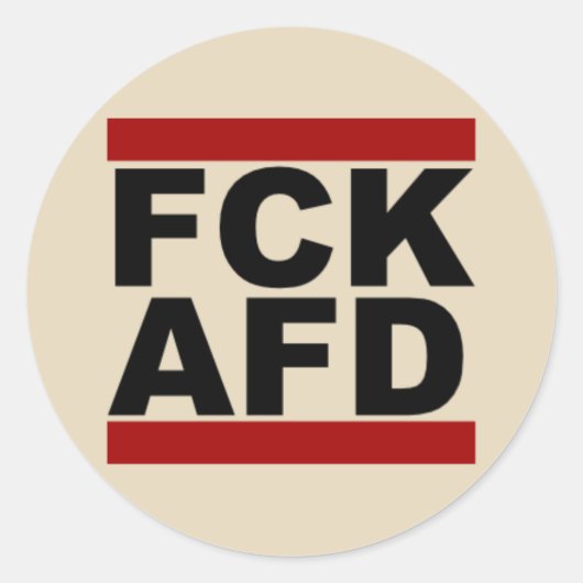 "Fck AFd", autocollant rond (Devant)