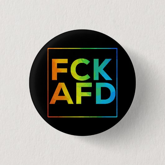FCK AFD mit Rahmen schwarz Ronde Button 3,2 Cm (Voorkant)