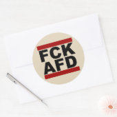 "Fck AfD", runder Aufkleber Ronde Sticker (Envelop)
