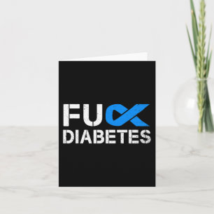 FCK Diabetes Awareness Lint Type 1 Een Twee 2 T1D Kaart