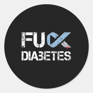 FCK Diabetes Warrior Awareness Ronde Sticker