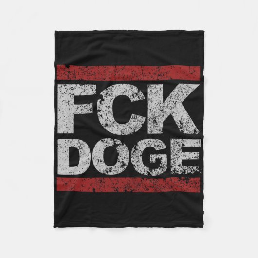 Fck Doge verontrust Fleece Deken (Voorkant)