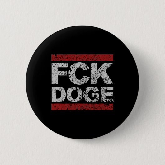 Fck Doge verontrust Ronde Button 5,7 Cm (Voorkant)