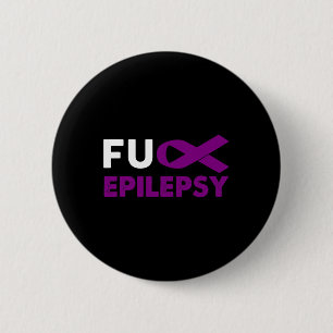 Fck Epilepsie Bewustzijn Steun Overlevende Cadeau Ronde Button 5,7 Cm