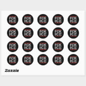 Fck Ice Distressed Ronde Sticker (Vel)