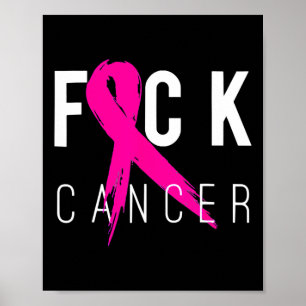 FCK Kanker Borstkanker Bewustzijn Gift Retrodieet Poster