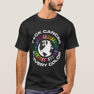 FCK Kanker in elke kleur Wereldkankerdag voor Man T-shirt