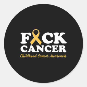FCK Kanker Jeugd Kanker Awareness Gifts Ronde Sticker