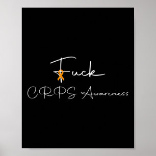 FCK Kanker Oranje Ribbon Fun CRPS Bewustzijn Poster