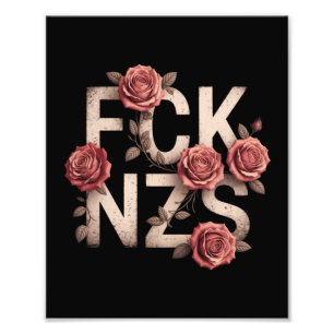 FCK NZS Bloemig Tegen Rechts Geen Nazi's Lgbtq+ Foto Afdruk