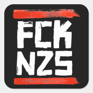 FCK NZS VIERKANTE STICKER