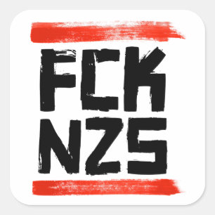 FCK NZS VIERKANTE STICKER