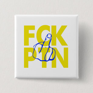FCK PTN - Oekraïne Vierkante Button 5,1 Cm