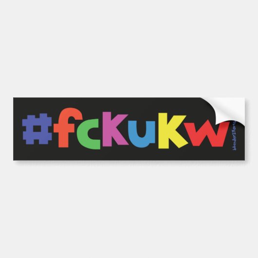 #fckukw bummer sticker (Voorkant)