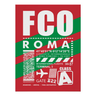 FCO Rome Airport, Perfect Poster