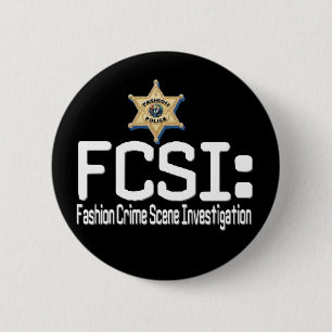 FCSI: Onderzoek naar de scène van de mode Crime Ronde Button 5,7 Cm