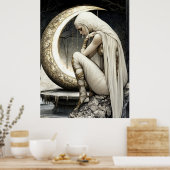 FD2 29 Enchanted Crescent Moon Goddess Poster (Cuisine)