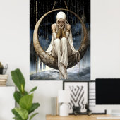FD2 Betoverde Halve Maan Godin  27 Poster (Thuiskantoor)