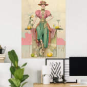^~* FD2 Boho Woman Apple Butterfly 39 Poster (Thuiskantoor)
