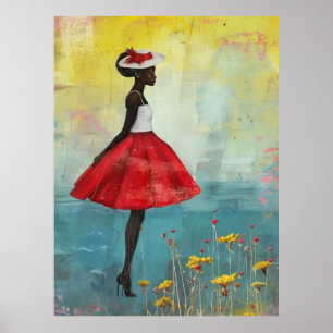 *~* FD2 Bold Tropische Zwarte Godinnen Pet 23 Poster