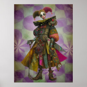 FD2 Circus Clown Art 10 Retro Carnaval kunst Poster
