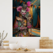 FD2 Circus Clown Art 11  Retro Carnaval kunst Poster (Keuken)