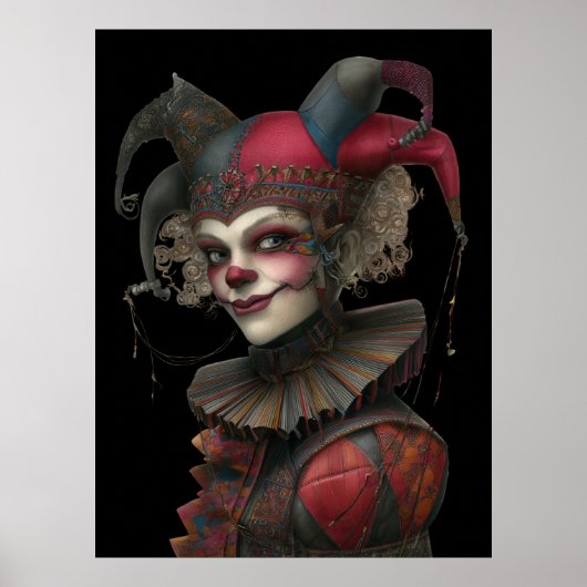 FD2 Circus Clown Art 17  Retro Carnaval Poster (Voorkant)