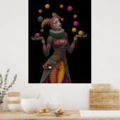 FD2 Circus Clown Art 26  Retro Carnaval Poster (Keuken)