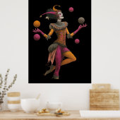 FD2 Circus Clown Art 27  Retro Carnaval Poster (Keuken)