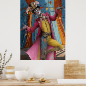 FD2 Circus Clown Art 29  Retro Carnaval Poster (Keuken)