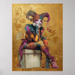 FD2 Circus Clown Art 2 Retro Carnaval kunst Poster