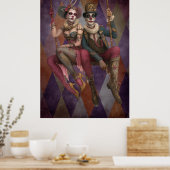 FD2 Circus Clown Art 30  Retro Carnaval Poster (Keuken)
