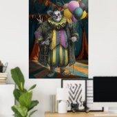 FD2 Circus Clown Art 5  Retro Carnaval Poster (Thuiskantoor)