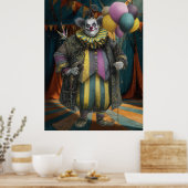 FD2 Circus Clown Art 5  Retro Carnaval Poster (Keuken)