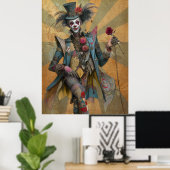 FD2 Circus Clown Art 8 Retro Carnaval kunst Poster (Thuiskantoor)