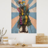 FD2 Circus Clown Art 9  Retro Carnaval kunst Poster (Keuken)