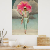 FD2 Eclectische Kleurrijke Boho MAN Paraplu 14 Poster (Keuken)