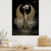 FD2 Enchanted 12 Crescent Moon Goddess Poster (Cuisine)