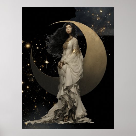 FD2 Enchanted 15  Crescent Moon Goddess Poster (Voorkant)