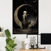 FD2 Enchanted 1 Crescent Moon Goddess Poster (Bureau à domicile)