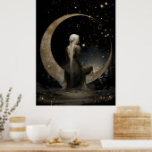 FD2 Enchanted 1 Crescent Moon Goddess Poster (Cuisine)