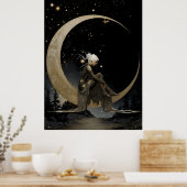 FD2 Enchanted 4 Crescent Moon Goddess Poster (Cuisine)