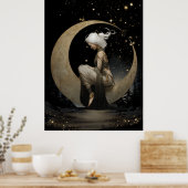 FD2 Enchanted 6 Crescent Moon Goddess Poster (Cuisine)